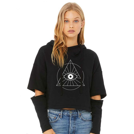 Third Eye Elbow Cut-Out Hoodie