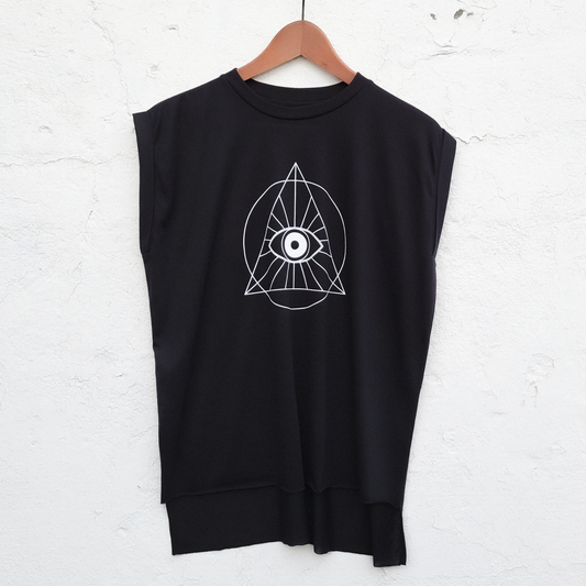 All Seeing Eye Muscle Tee W/ Rolled Cuff